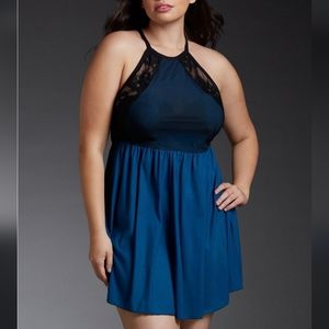 Torrid Mesh Lace Halter Babydoll size 3 NWT